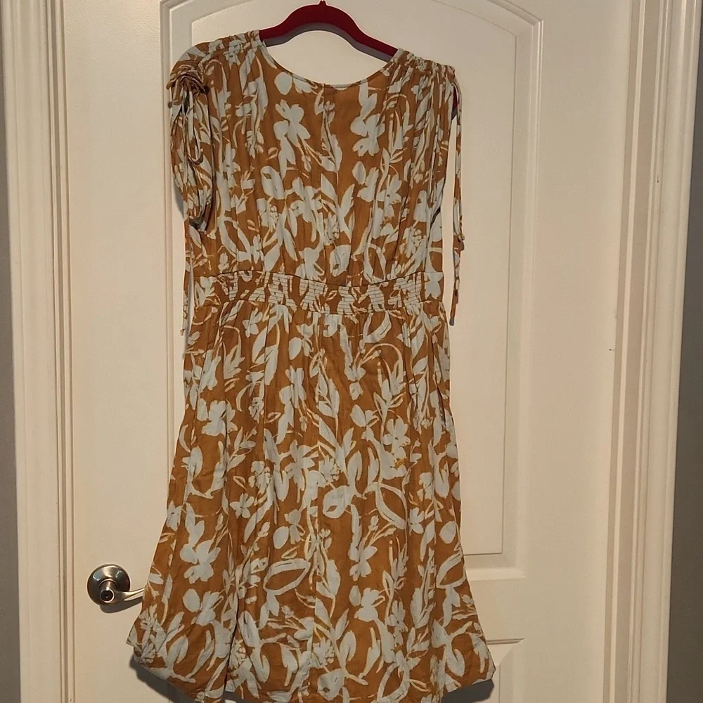 XL Ava & Viv Floral Sun Dress in YELLOW & Pale Blue ☀️ - Picture 7 of 8